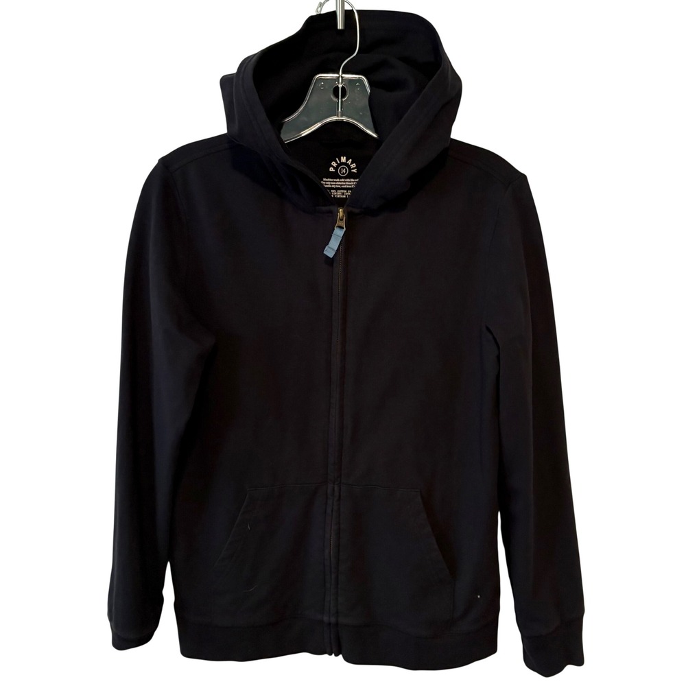 Primary Kid's Black Zip Hoodie in Size 14